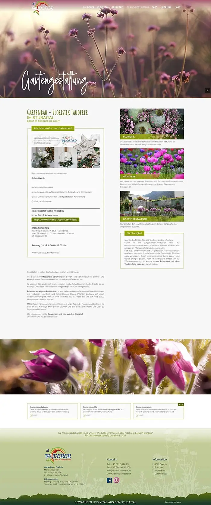 Gartenbau - Floristik Tauderer