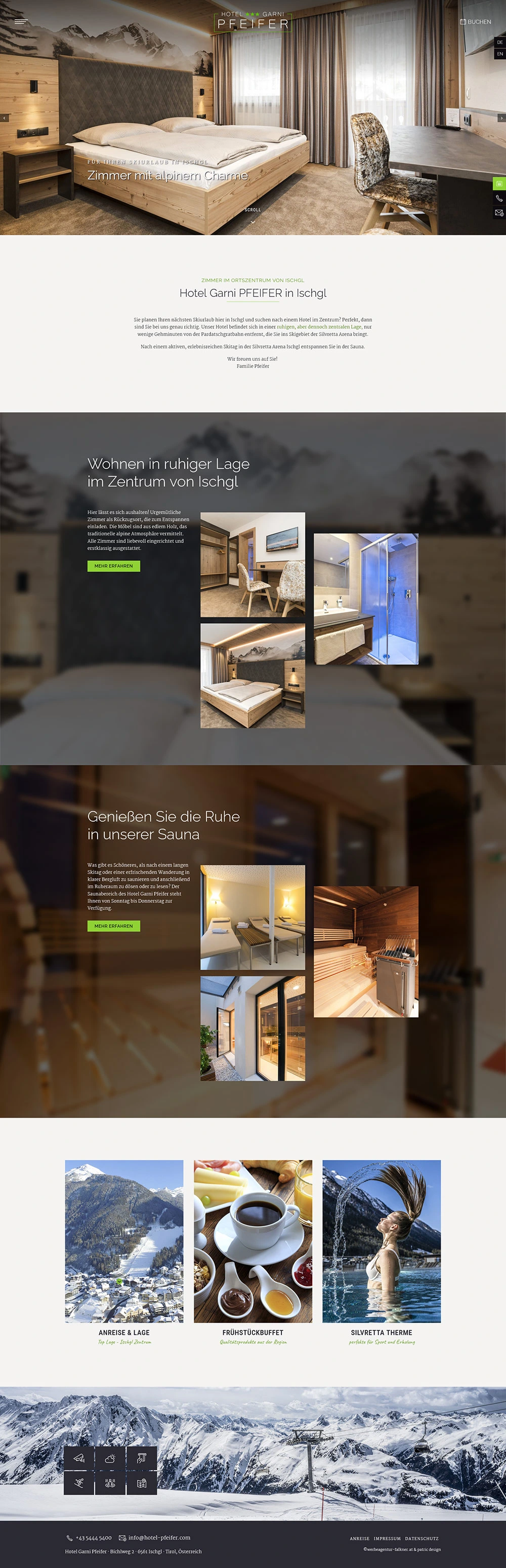 Website-Vorschau Hotel Garni Pfeifer